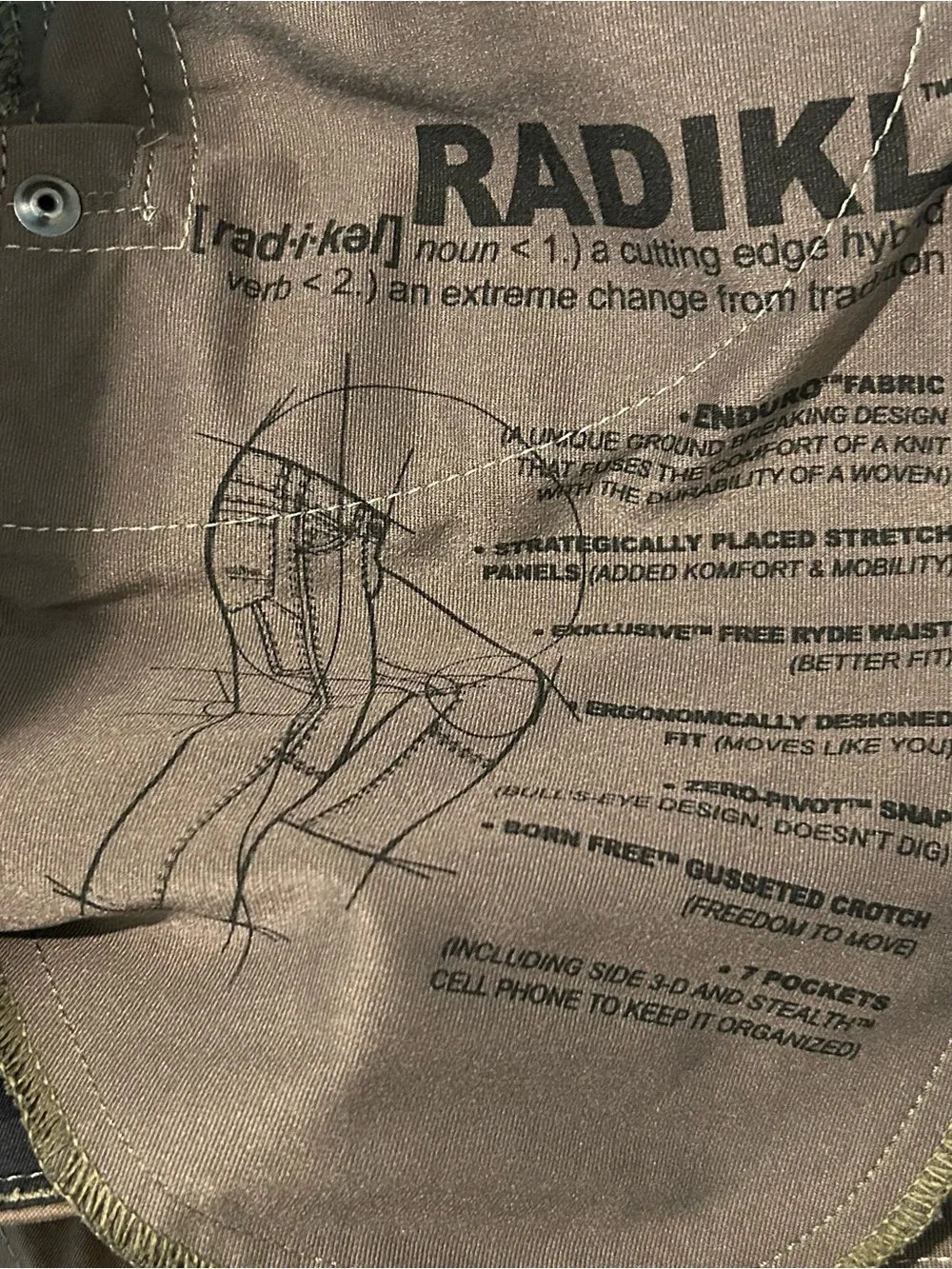 Kuhl Pants Mens 30x30 Brown Radikl Hiking Outdoor Pant Utility 5109